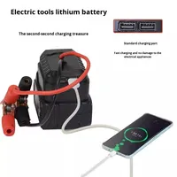 Démarreur de secours pour voiture compatible avec les batteries au lithium Makita et EVE, portable, en ABS noir, booster de puissance pour véhicule