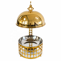 Moderner Luxus 8L Gold Edelstahl Benzinbetriebener Buffet-Server für Catering Hotels Restaurants Hochzeiten