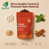 Complément Énergétique et de Concentration Naturel XJTY pour Adultes - Vitamine B + L-Théanine + Caféine Naturelle