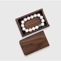 Boîte à bagues de rangement en bois noyer rectangulaire Offre Spéciale Mini étui à bijoux Portable pour artisanat en bois boîtes en bois signes muraux