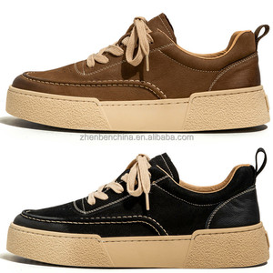 Scarpe Casual da Uomo Nere, Sneakers <span class=keywords><strong>per</strong></span> il Tempo Libero, Scarpe Sportive Traspiranti e Resistenti in Pelle Microfibra - Product Image 5