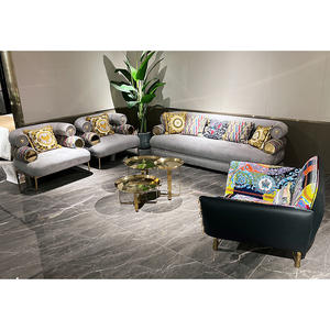 Özelleştirme İtalyan tasarım lüks deri kanepe oturma odası mobilya seti modüler kesit kumaş 1 + 2 + 3 salon kanepe - Product Image 3