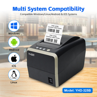 Impresora térmica de 3 pulgadas, impresora de etiquetas sin línea, USB, BT, WIFI, LAN, RS232, compatible con impresión de recibos,