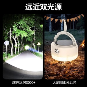 Linterna de Camping Solar con Luz LED, Lámpara de Emergencia para Exteriores con Gancho para Montaje en Pared, 25000 Horas de Duración - Product Image 2