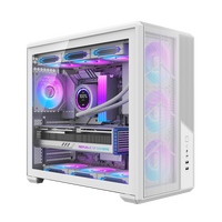 Top Manufactures Factory Wholesale OEM Mid Tower Quiet ATX Computer Gaming Case Dual Chamber PC Case Cabinet with Tempered Glass