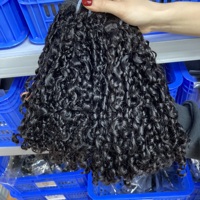 Prix de gros – Lots de cheveux humains vierges vietnamiens 100 % naturels, super double drawn, incroyablement doux et lisses, bouclés style Pixie