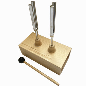 Cross-border yoga tuning forks, 432 tuning forks, 528 tuning fork combination, with speaker enclosure, steel alloy, <b>sandblasted</b> - Product Image 1