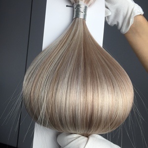Extensioni di <span class=keywords><strong>capelli</strong></span> umani vergini 100% naturali, di qualità lusso, invisibili, popolari, <span class=keywords><strong>colore</strong></span> Balayage, con trama annodata a mano, a doppia trama, a doppia densità. - Product Image 1