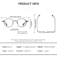 Monture optique CS81116 en stock de l'usine de Shenzhen – Montures de haute qualité en acétate et titane – Lunettes optiques