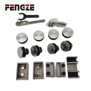 FENGZE Cambridge Série Duas Portas Bypass Deslizante Chuveiro Porta Sistema De Vidro Deslizante Chuveiro Porta Acessórios Hardware