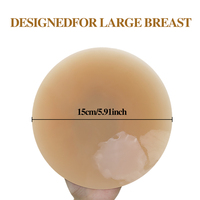 Recién llegado busto grande Invisible levantamiento de senos sin espalda sin tirantes cubiertas de silicona para pezones impermeable de talla grande taza de estilo diario