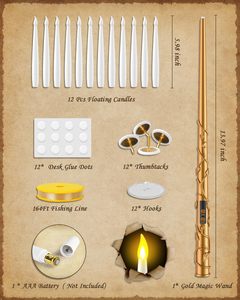 10 pcs Flameless nổi nến với Magic Wand hẹn giờ từ xa, Pin hoạt động TREO CỬA SỔ Nến nhấp nháy LED NẾN - Product Image 3