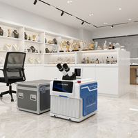Mesin Las Titik Perhiasan Portabel Desktop DOWIN 60W Yag Laser Pendingin Udara 0.2-2mm Focal Spot untuk Cincin Emas/Perak