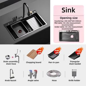 Fregadero de Cocina Inteligente 2025 con Pantalla LED Digital, Cascada, Multifunción, Acero Inoxidable SUS304, Fregadero Individual Moderno - Product Image 6