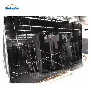 Good Price Black Nero Marquina Marble Slabs For Mosaics Tiles And Marble Dinning Table Tops
