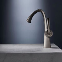 Grifo de lavabo de baño de cerámica moderno con diseño elegante de un solo Mango para grifos de lavabo contemporáneos