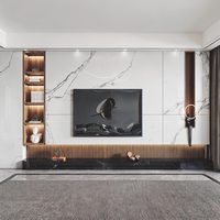 Meuble TV minimaliste en bois avec console multimédia flottante, murale et LED, centre de divertissement, meubles de salon sur mesure