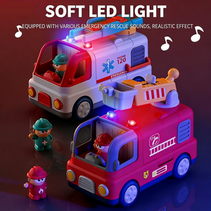 Camión Ambulancia <span class=keywords><strong>de</strong></span> Plástico KSF, Juguete Educativo Eléctrico Multifuncional, Coche <span class=keywords><strong>de</strong></span> Juguete <span class=keywords><strong>de</strong></span> <span class=keywords><strong>Dibujos</strong></span> <span class=keywords><strong>Animados</strong></span> con Música <span class=keywords><strong>y</strong></span> Luces - Product Image 6