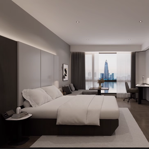 Роскошный 5-звездочный отель Гостевая мебель на заказ кровать размера «<span class=keywords><strong>King</strong></span>-Queen Size» деревянная гостиничная спальная комната наборы - Product Image 2