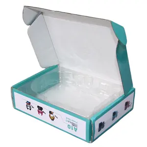 Caja plegable de regalo corrugado personalizada de fábrica, caja de juguete de papel de envío ecológico de fábrica OEM con logotipo