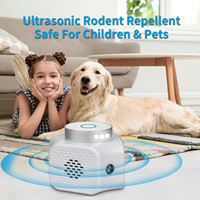 Répulsif de souris et de rats à ultrasons d'intérieur d'origine avec capteur PIR à lumière clignotante et source d'alimentation électrique