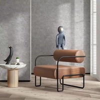 Meubles de salon modernes, canapé rembourré, chaise de loisirs, Design de cadre en bois, chaise de lecture relaxante, chaises d'accent en velours