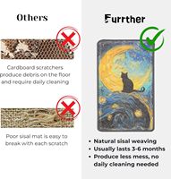 Griffoir vertical mural en sisal pour chat, motif peinture à l'huile, usage multi-scènes, tapis résistant aux déchirures pour grimper, vente en gros