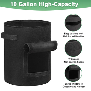 Sac <span class=keywords><strong>de</strong></span> culture <span class=keywords><strong>de</strong></span> plantation <span class=keywords><strong>de</strong></span> jardin <span class=keywords><strong>de</strong></span> 10 gallons avec poignée et rabat durables pour la plantation <span class=keywords><strong>de</strong></span> pommes <span class=keywords><strong>de</strong></span> <span class=keywords><strong>terre</strong></span> - Product Image 3