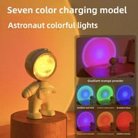 Lampe de chevet LED 3D DIY robot coucher de soleil moderne et minimaliste, projection colorée d'ambiance pour chambre, commande tactile et par claps