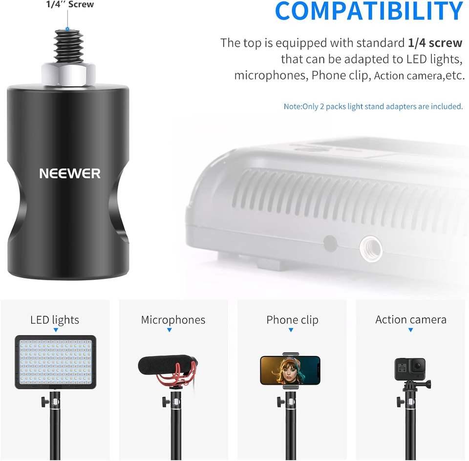 Neewer Quick Adapter Converter with 1/4