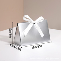 Sac rectangulaire en papier blanc avec ruban nœud papillon pour emballage cadeau de mariage, bonbons, exposition, logo personnalisable