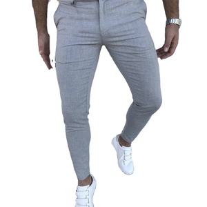 Pantalones de lápiz para hombre de verano simples a la moda de Venta caliente, pantalones casuales de Color sólido europeos y americanos nuevos - Product Image 1