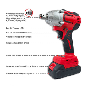 Llave de Impacto Eléctrica Inalámbrica de Grado Industrial 20V Motor sin Escobillas Batería de Ion de Litio Llaves de Torsión y Potencia - Product Image 2