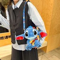 Nouveau Sac à Dos en Peluche Stitch de Dessin Animé, Célèbre sur Internet, pour Enfants