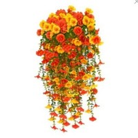 Fleurs artificielles en soie en vrac, type volubilis, résistantes aux UV, design biophilique pour projets de construction commerciale
