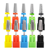 5 en 1 Embouts de fraisage en acier au tungstène pour ponceuse à ongles électrique, accessoires de manucure