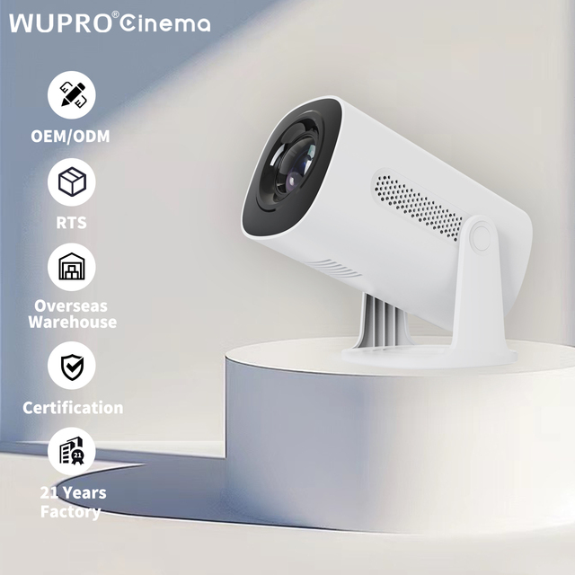 [OEM/ODM] Wupro Whole Customization K-W220 Portable Mini Projector 110 ANSI Lumens Wifi6 BT5.2 Android 11.0 Smart LCD Proyector