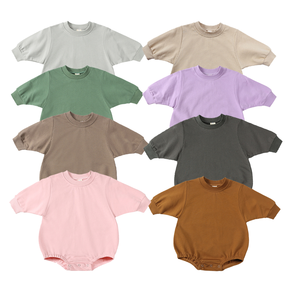 ベビーロンパー赤ちゃん服ニットフレンチテリー幼児ボディスーツコットン - Product Image 2