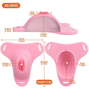Verrou de chasteté en silicone Sissy, vulve réaliste, dispositif de retenue du pénis, anti-éjaculation, jouet de chasteté masculin, produits sexuels pour adultes, vente en gros - Product Image 5