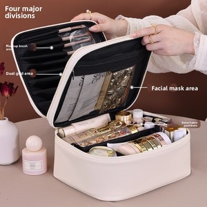 Borsa Trucchi Portatile Multifunzionale a Doppio Strato con 4 Scomparti, Nuova Collezione 2026, per Cosmetici e Articoli da Toilette da Viaggio - Vendita all'Ingrosso - Product Image 1