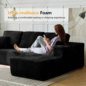 Pengiriman Gratis Tersedia Set Furnitur Ruang Tamu Modern <span class=keywords><strong>Sofa</strong></span> Bentuk L yang Dapat Diubah Menjadi Tempat Tidur <span class=keywords><strong>Sofa</strong></span> Seksional Grosir Busa Kompresi - Product Image 3