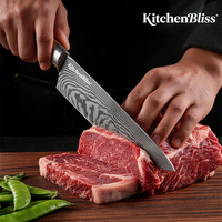 Service OEM ODM KitchenBliss, couteaux de cuisine en acier Takefu VG-10, 67 couches d'acier Damas, couteaux japonais pour chef
