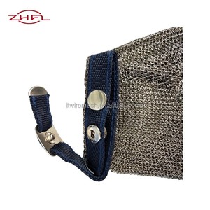 Gants résistants aux coupures de qualité alimentaire Gants de boucher en acier inoxydable avec technique tissée pour couper la viande et le poisson - Product Image 6