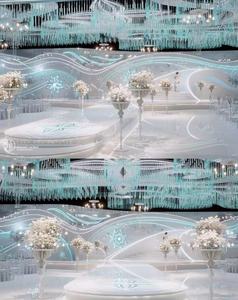 ديكور قاعة أفراح ومناسبات بالزهور مع تصميم قطع مركزية وتزيين سقف القاعة - Product Image 3