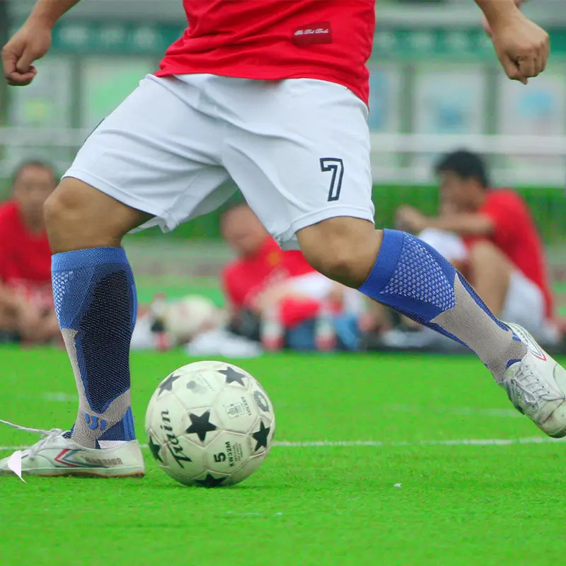 Meias esportivas ao ar livre com compressão elástica, meias para corrida, basquete, futebol, ciclismo, homens e mulheres