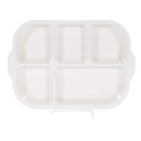 Assiettes à compartiments multiples en mélamine à 5 compartiments, plateaux de service multi-grilles pour la restauration rapide, les cantines et les traiteurs