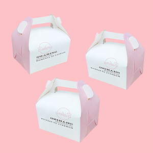 Mua sản phẩm: xách tay màu hồng đỏ cupcake hộp, biểu tượng tùy chỉnh, món tráng miệng Cửa hàng bánh cưới Donut Cookie hộp - Product Image 4