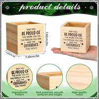 Pot Tanaman Kayu Mini 3 Inch Gaya Farmhouse Inspiratif, Paket 12 Buah, untuk Sukulen, Taman Rumah, Hadiah Terima Kasih