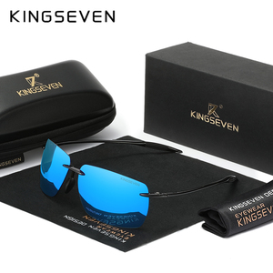 Gafas de Sol Rectangulares <span class=keywords><strong>KINGSEVEN</strong></span> TR90 UV 400, Ligeras, Sin Montura, Estilo Vintage, Unisex, Oculos Feminino para Hombre y Mujer, Modelo 7025 - Product Image 4