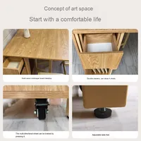 Petite table à manger carrée en bois massif multifonctionnelle moderne pour 4 personnes, design télescopique pliable et extensible, pratique